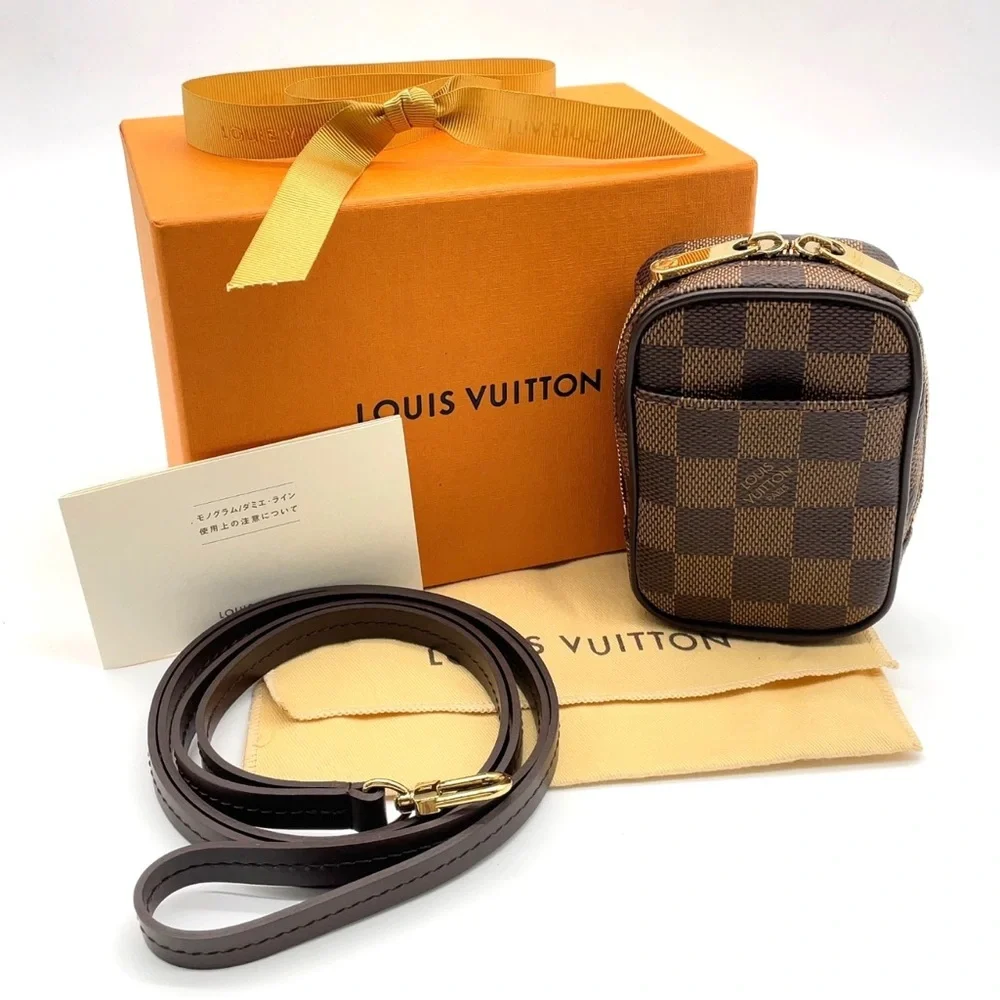Auth Louis Vuitton Ebene Etui Okapi PM M61738 Shoulder Pouch W/Box/Strap - Picture 1 of 15